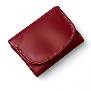 Vintage 90s Guang Tong Red Faux Leather "Taxi" Wallet